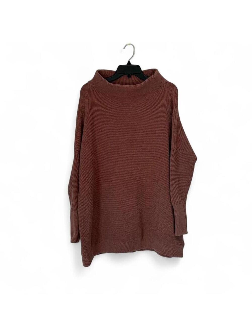 Free people Women's Brown Jumper Slouchy Tunic sweater M MEDIUM